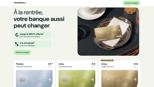 Monabanq : jusqu'à 280 euros de primes pour les nouveaux clients