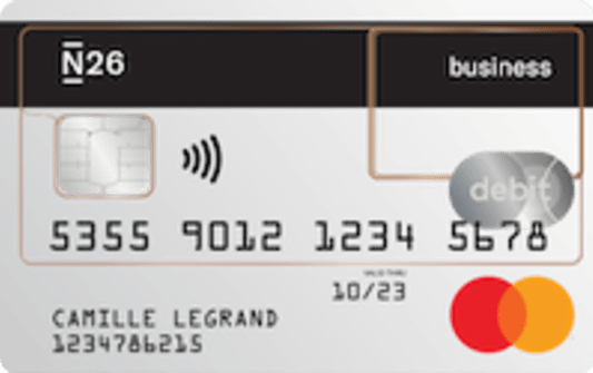 N26 business - carte virtuelle
