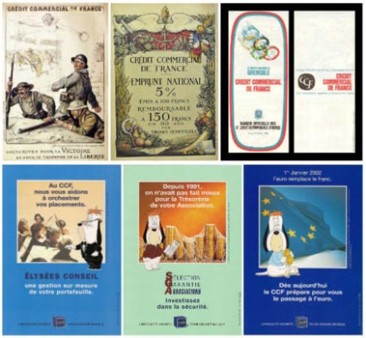 Affiches publicitaires du Cr�dit Commercial de France