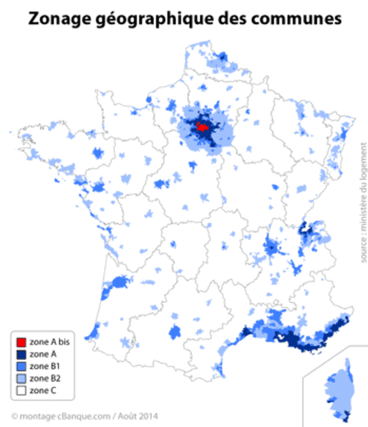 Zonage géographique des communes