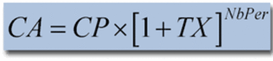 Formule de calcul d'un placement  versement unique