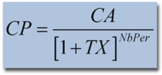 Formule de recherche du capital de d�part