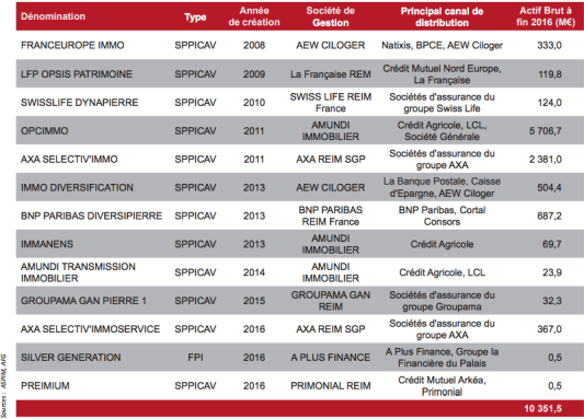 Le march des OPCI 2017