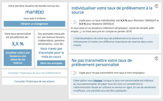 D�claration pr�l�vement source