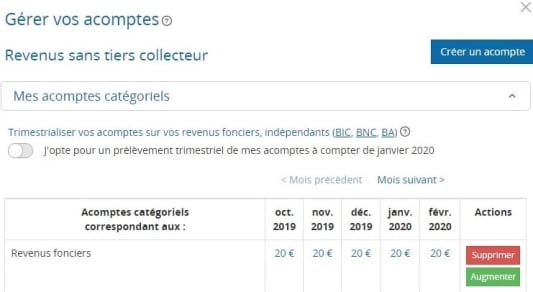 Revenus fonciers