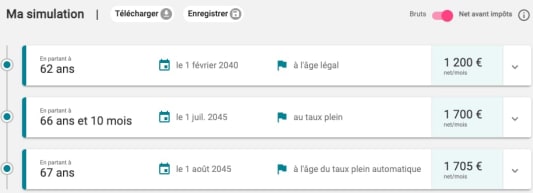 Retraite simulation