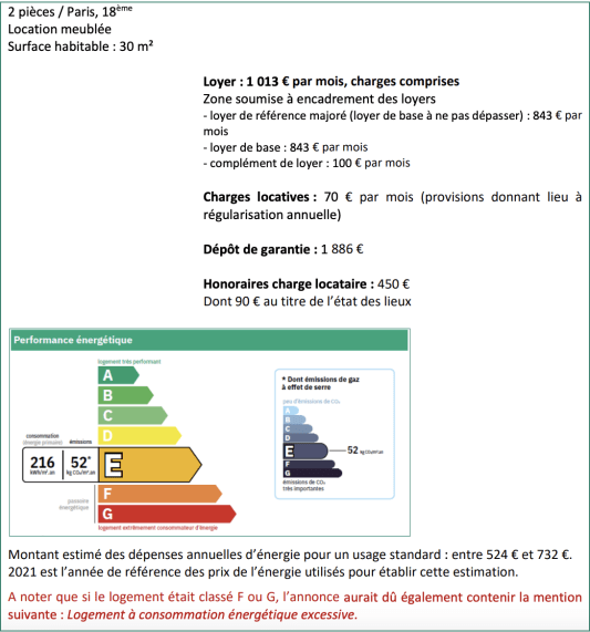 Un exemple d'annonce bien rdige