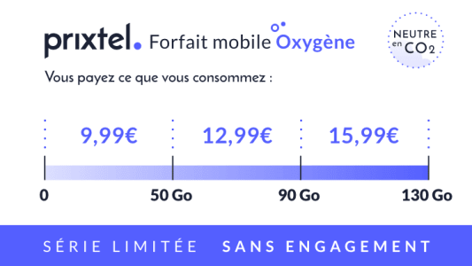 Prixtel propose un forfait mobile neutre en CO2  prix rduit