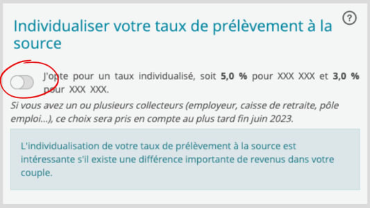 taux individualis�