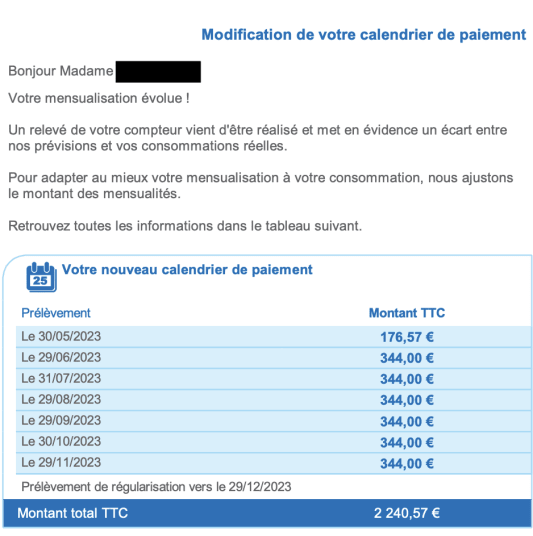 Ech&eacute;ancier EDF