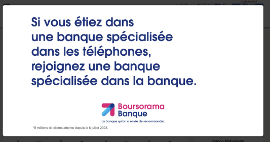 La pub de Boursorama banque