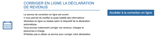 correction impots