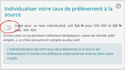 taux individualis�