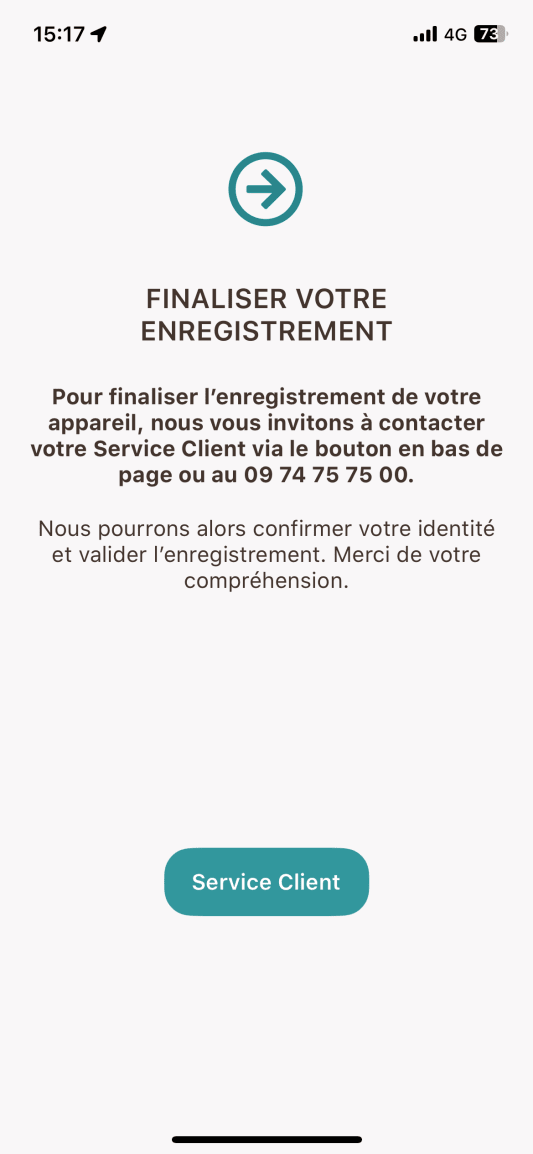 Captutre d'cran application mobile BforBank
