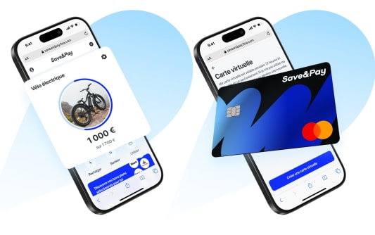 Deux smartphones affichent une application de paiement en ligne.