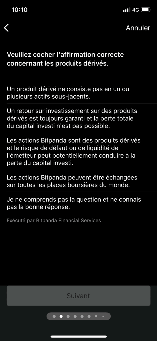 Questionnaire Bitpanda