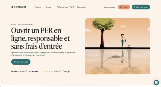 Présentation du PER Goodvest sur le site de Goodvest