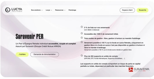 Présentation de Suravenir PER par Lucya