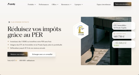 Pr&eacute;sentation du PER sur le site de Ramify