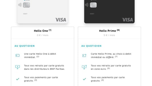 Cartes Hello One et Prime