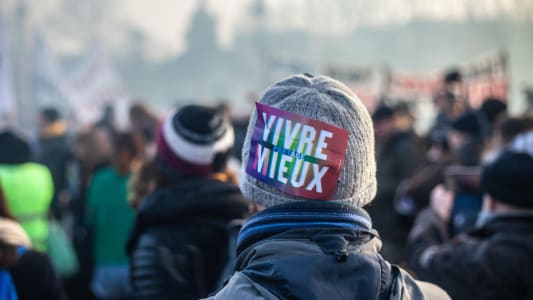 Manifestation contre la rforme des retraites  Paris le 24 janvier 2020