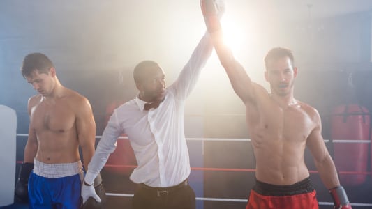 Boxe match duel victoire