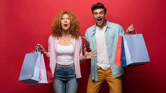 shopping couple