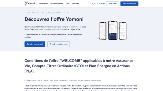 Yomoni vie 500 