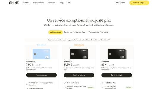 Shine 3 mois offerts